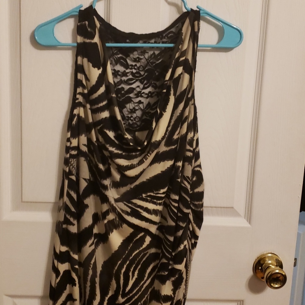Bisou Bisou Zebra Print dress sz18